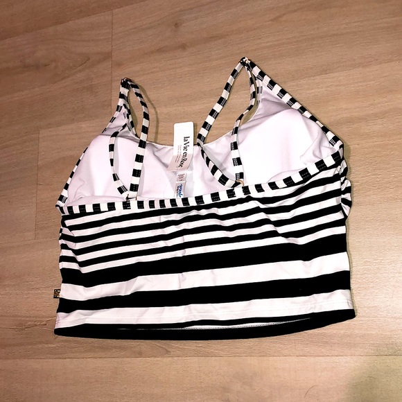Unworn NWT La Vie en Rose Striped Bikini Top Bathing Suite - Picture 2 of 4